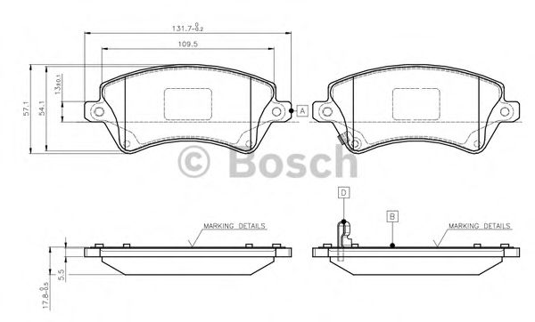 Гальмівні колодки BOSCH 0 986 TB2 397