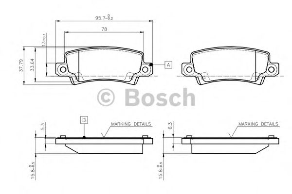 Гальмівні колодки BOSCH 0 986 TB2 416