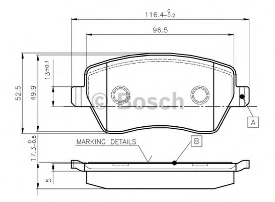 Гальмівні колодки BOSCH 0 986 TB2 448