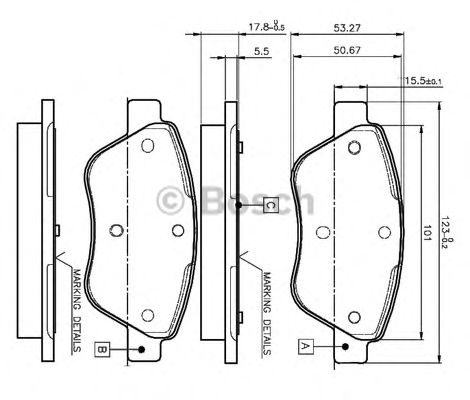 Тормозные колодки BOSCH 0 986 TB2 835 Economic