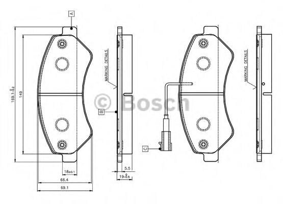 Тормозные колодки BOSCH 0 986 TB3 029 Economic