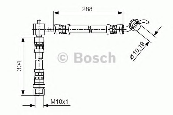 Тормозной шланг BOSCH 1 987 481 485