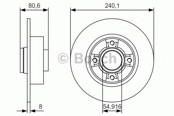 Тормозной диск BOSCH 0 986 479 S37