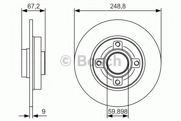 Тормозной диск BOSCH 0 986 479 S42