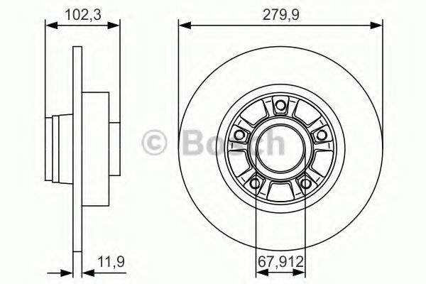 Тормозной диск BOSCH 0 986 479 S44
