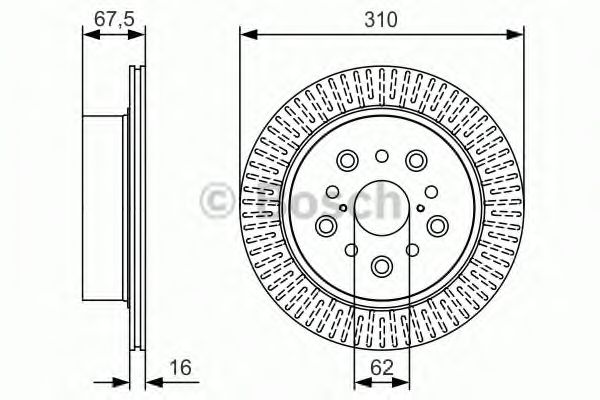 Тормозной диск BOSCH 0 986 479 T03