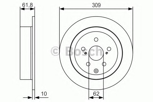 Тормозной диск BOSCH 0 986 479 T04