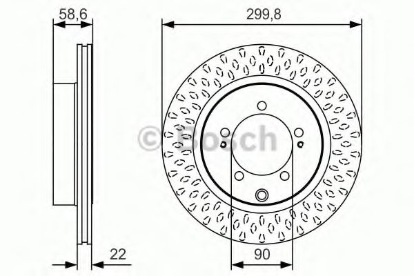Тормозной диск BOSCH 0 986 479 T05