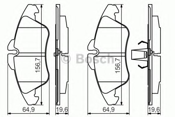 Тормозные колодки BOSCH 0 986 494 504