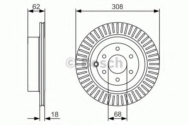 Тормозной диск BOSCH 0 986 479 533