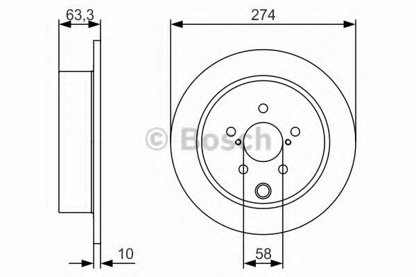 Тормозной диск BOSCH 0 986 479 634