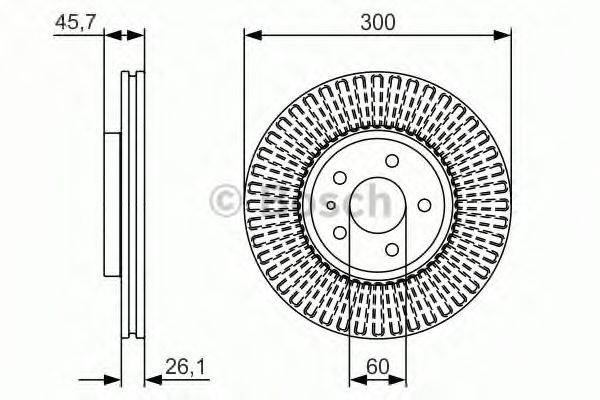 Тормозной диск BOSCH 0 986 479 666