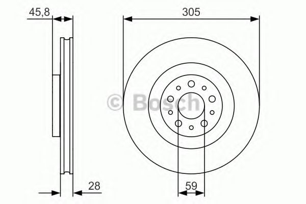 Тормозной диск BOSCH 0 986 479 736