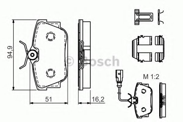 Тормозные колодки BOSCH 0 986 494 529