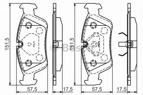 Тормозные колодки BOSCH 0 986 495 060