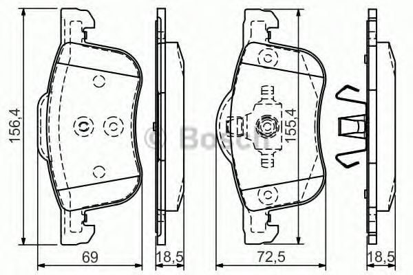 Тормозные колодки BOSCH 0 986 495 061