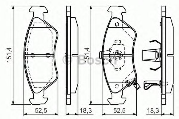 Тормозные колодки BOSCH 0 986 495 067