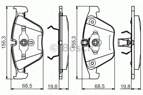 Тормозные колодки BOSCH 0 986 495 082