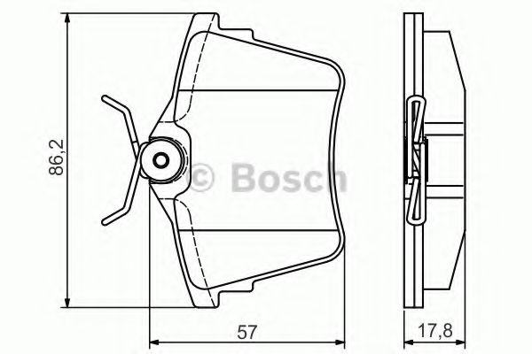 Тормозные колодки BOSCH 0 986 495 090