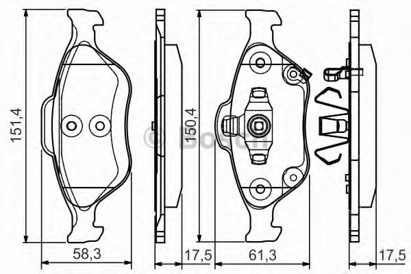Тормозные колодки BOSCH 0 986 495 093