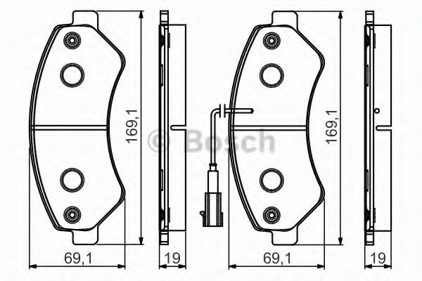 Тормозные колодки BOSCH 0 986 495 095