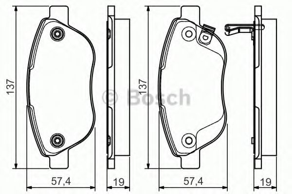 Тормозные колодки BOSCH 0 986 495 103