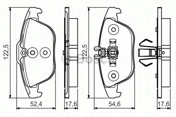 Тормозные колодки BOSCH 0 986 495 105