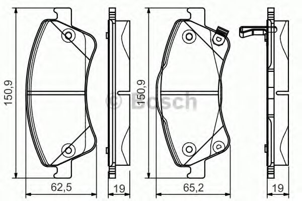 Тормозные колодки BOSCH 0 986 495 106