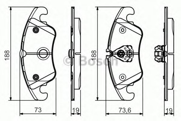 Тормозные колодки BOSCH 0 986 495 110