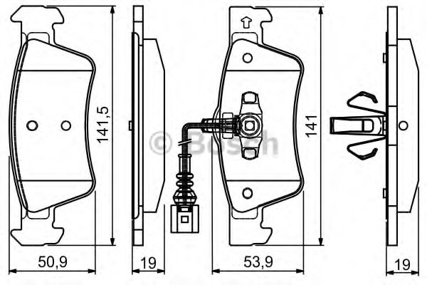 Тормозные колодки BOSCH 0 986 495 115