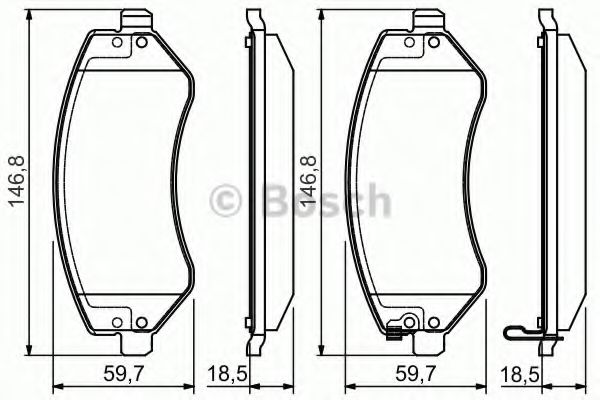Тормозные колодки BOSCH 0 986 495 117