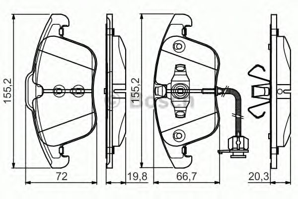 Гальмівні колодки BOSCH 0 986 495 129