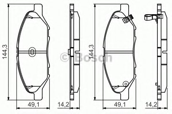 Тормозные колодки BOSCH 0 986 495 133