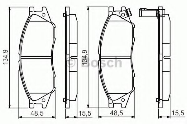 Тормозные колодки BOSCH 0 986 495 146
