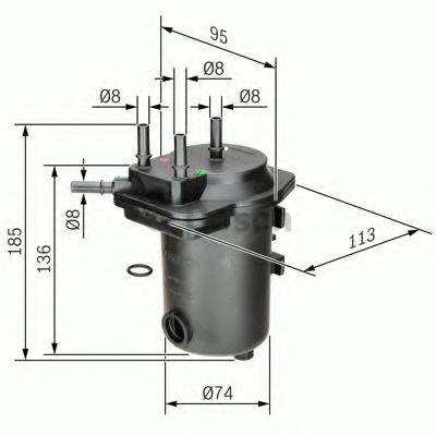 Паливний фільтр BOSCH 0 450 907 009