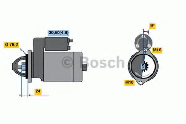 Стартер BOSCH 0 001 109 288 - Фото 1