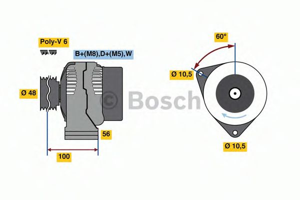 Генератор BOSCH 0 124 325 226 - Фото 1