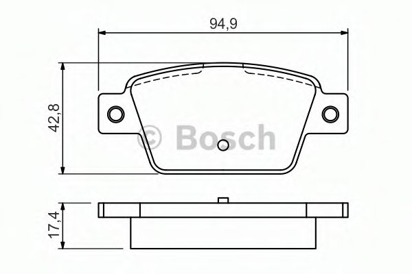 Тормозные колодки BOSCH 0 986 494 536
