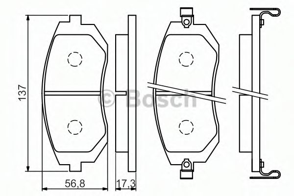 Гальмівні колодки BOSCH 0 986 494 558