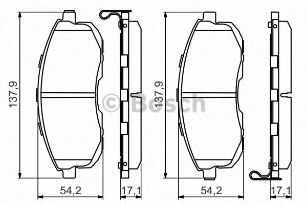 Тормозные колодки BOSCH 0 986 494 572