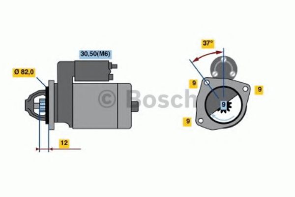 Стартер BOSCH 0 001 108 247 - Фото 1