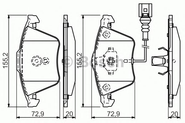 Тормозные колодки BOSCH 0 986 494 550