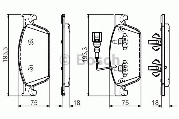 Тормозные колодки BOSCH 0 986 494 553