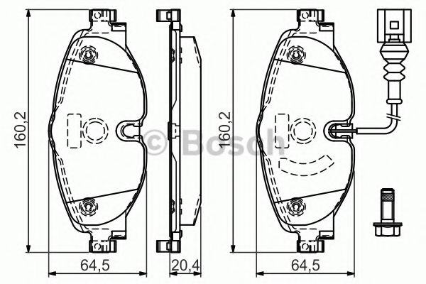 Тормозные колодки BOSCH 0 986 494 660