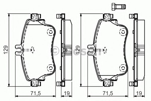 Тормозные колодки BOSCH 0 986 494 663