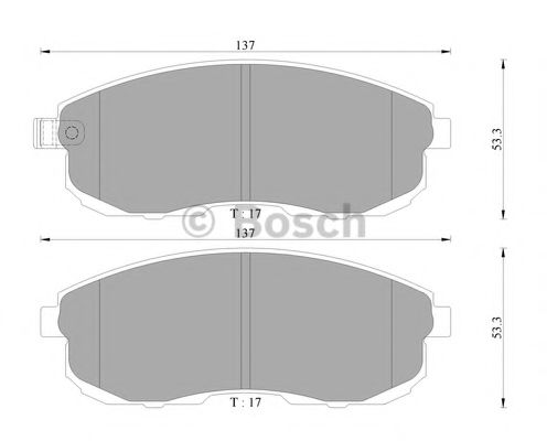 Тормозные колодки BOSCH 0 986 AB3 043