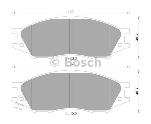 Тормозные колодки BOSCH 0 986 AB3 062
