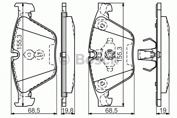 Тормозные колодки BOSCH 0 986 494 549