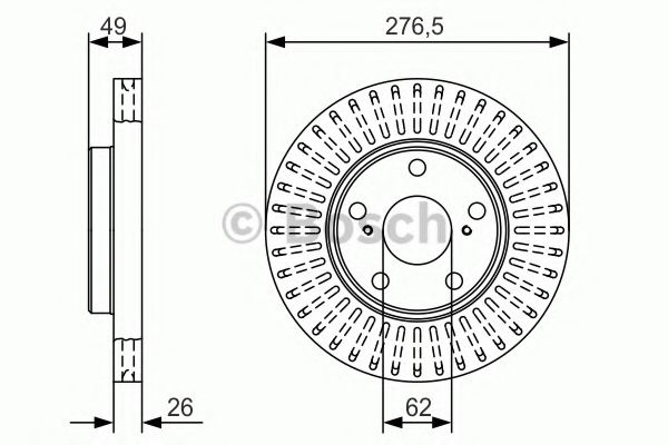 Тормозной диск BOSCH 0 986 479 A62