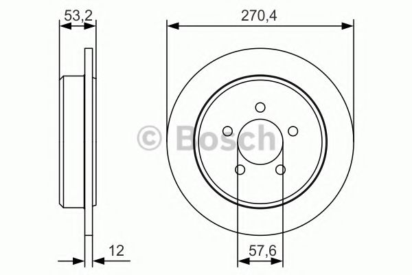 Тормозной диск BOSCH 0 986 479 A80